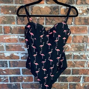 Kate Spade flamingo one piece swimsuit